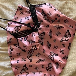 vintage butterfly slip dress